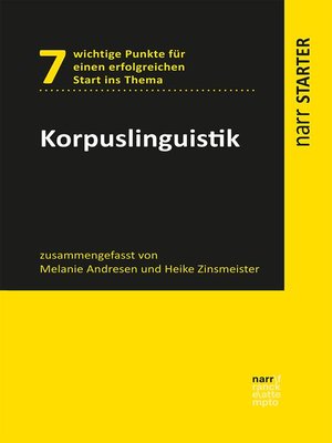 cover image of Korpuslinguistik